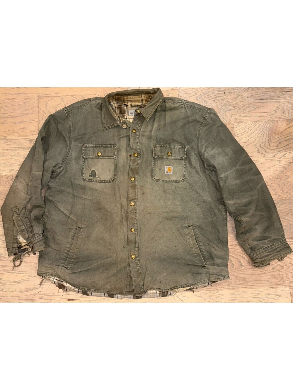 Carhartt Men's Shacket Shirt Jacket Lined Size 2XL XXL Regular Green 100590 316